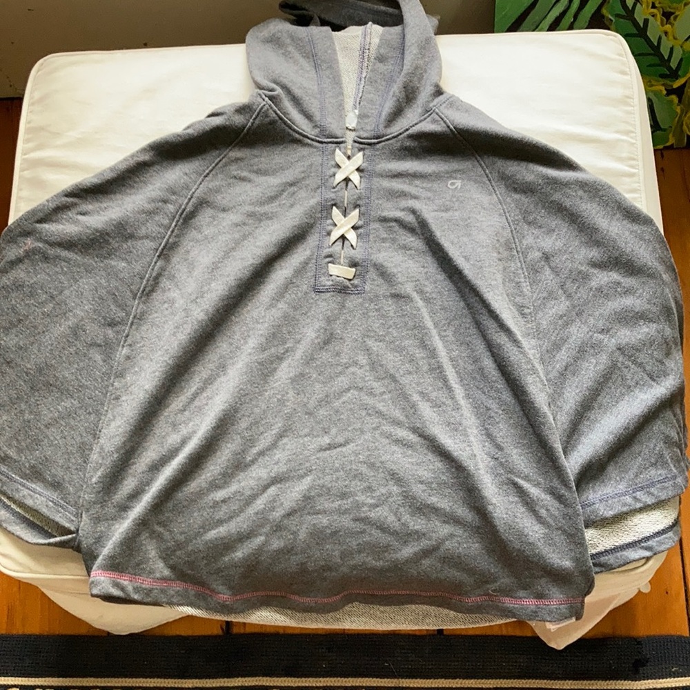 Slightly used grey gap fit poncho
